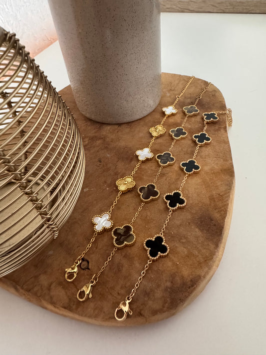 Kleeblatt Armband Clover 18k Edelstahl