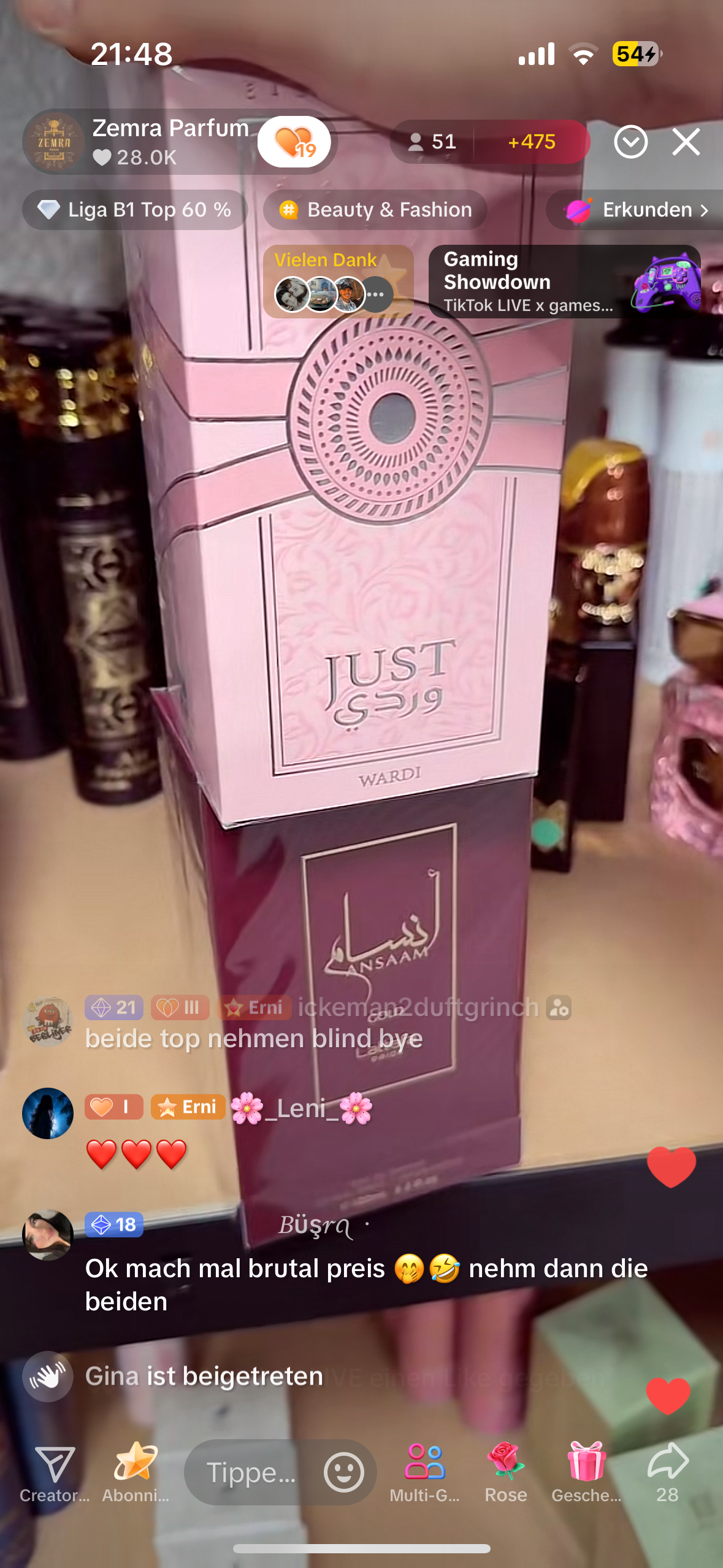 Angebot Büsra just + ansaam Gold