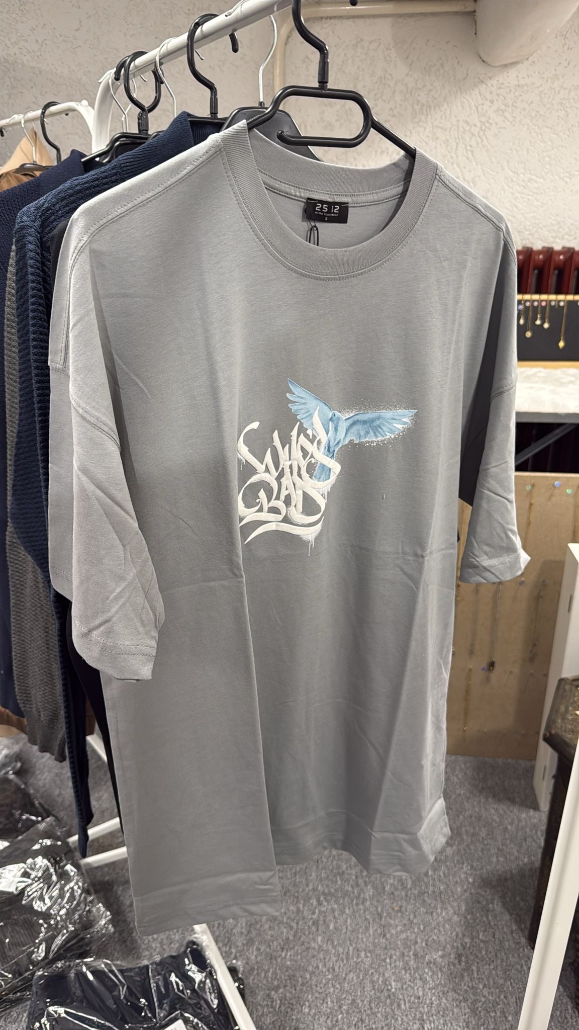 Herrenshirt Taube oversized